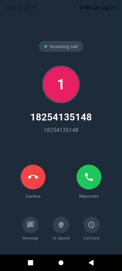 Incoming call
